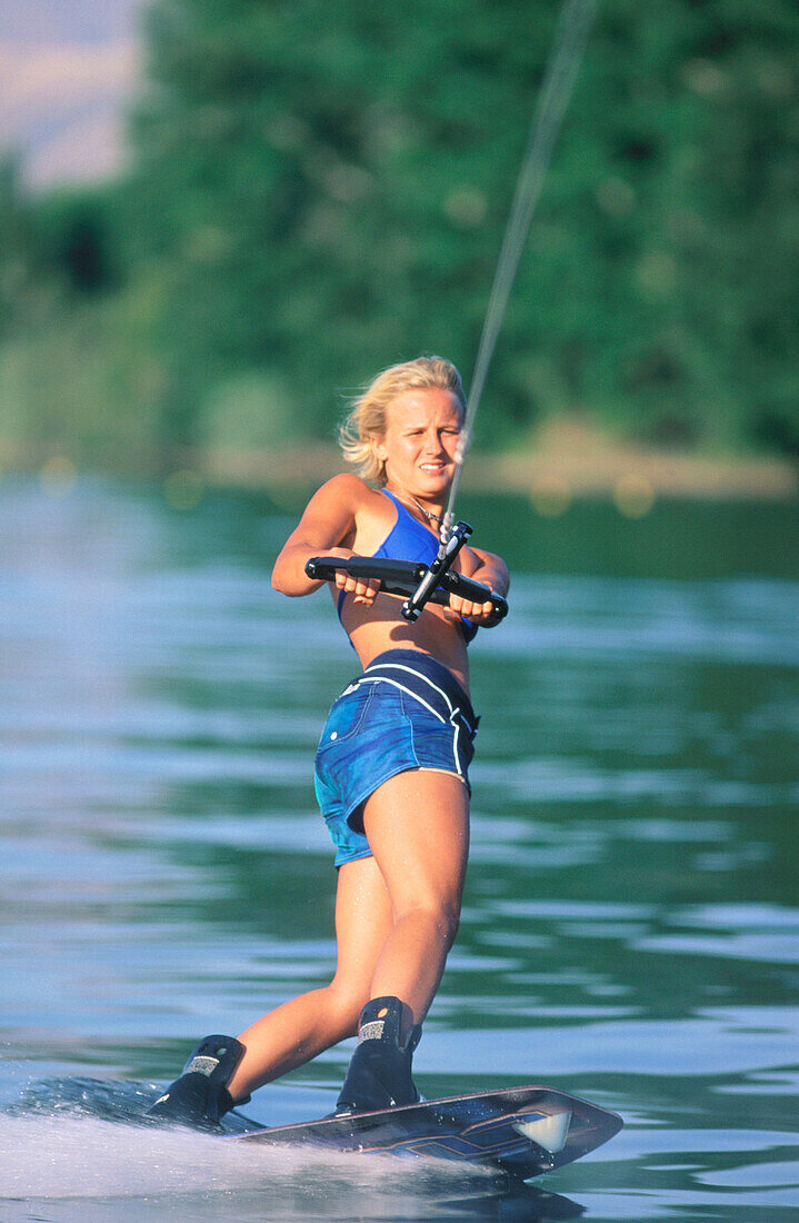 Wakeboarding. Columbia River. Washington. USA