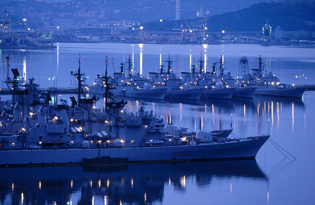 Italian naval fleet. La Spezia. Italy