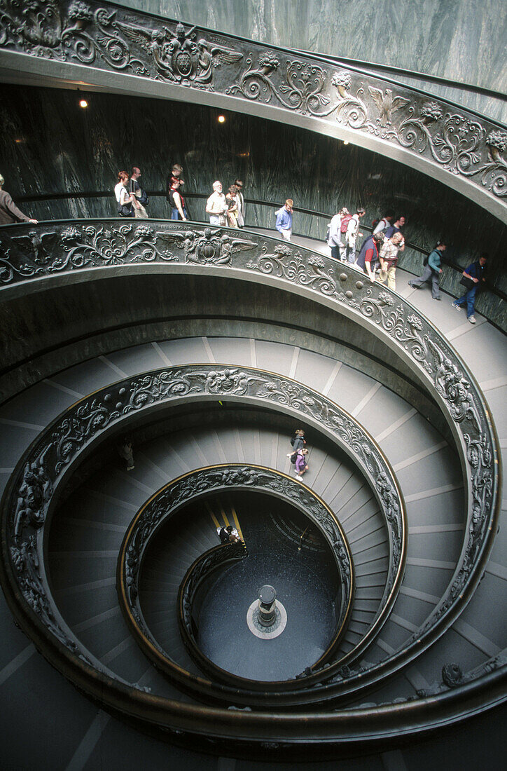 Entry stairs to Vatican Museums. Vatican City. Rome. Italy
