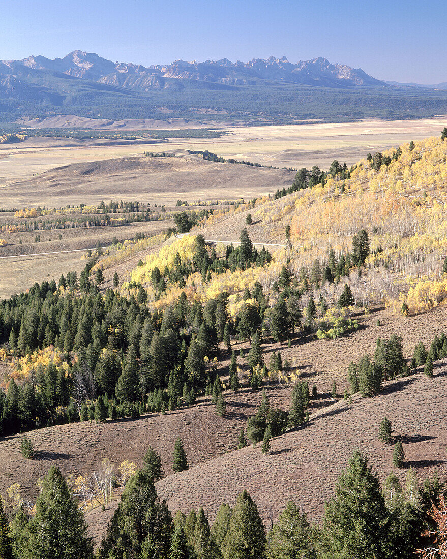 Sawtooth National Recreation Area, view from Galena summit. Idaho. USA