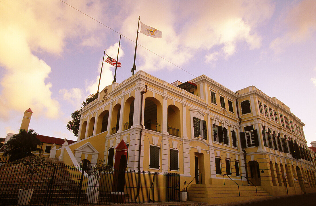 Government House in Christiansted. Saint Croix Island. U.S. Virgin Islands