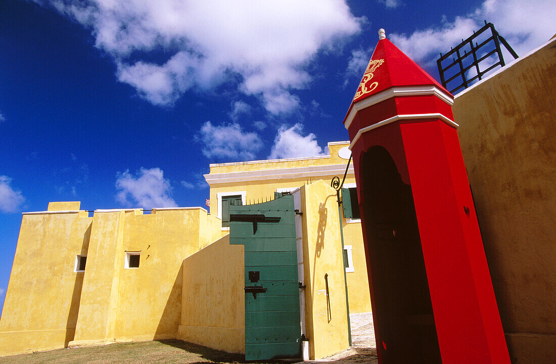 Exterior view of the Christiansvaern Fortress in Christiansted. Saint Croix Island. U.S. Virgin Islands