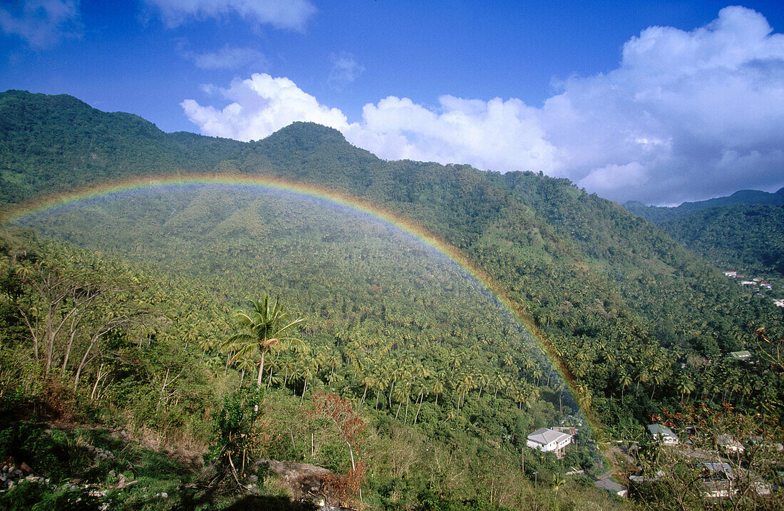 Rainbow at Colombette. Soufriere. Santa Lucia. West Indies. Caribbean