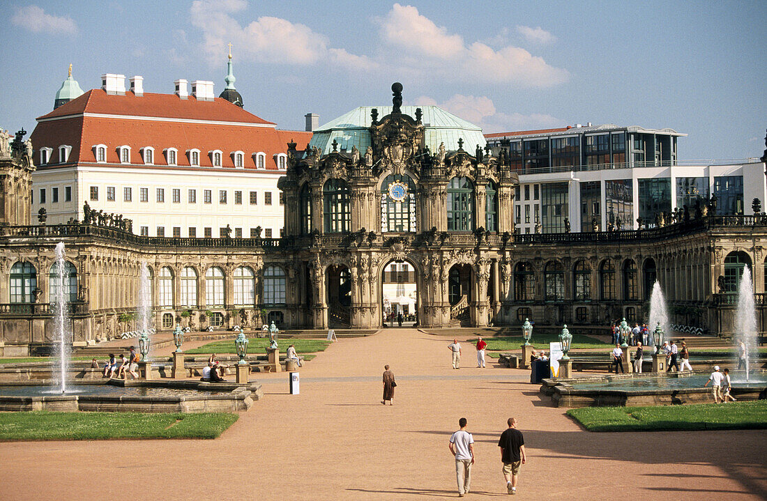 Zwinger Palace from courtyard. Dresden. Saxony. Germany