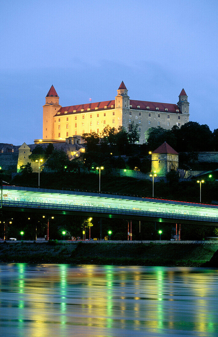 Bratislava Castle at night. Slovakia