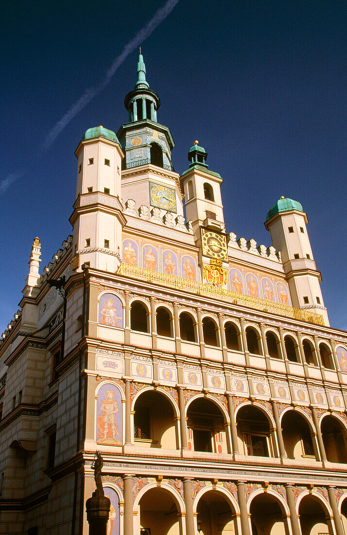 Town Hall in Stary Rynek. Poznan old town. Wielkopolska. Poland