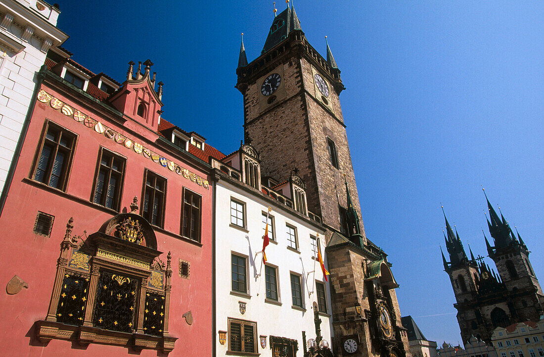 Old Town Hall Tower in Old Town Hall Square. Prague. Czech Republic