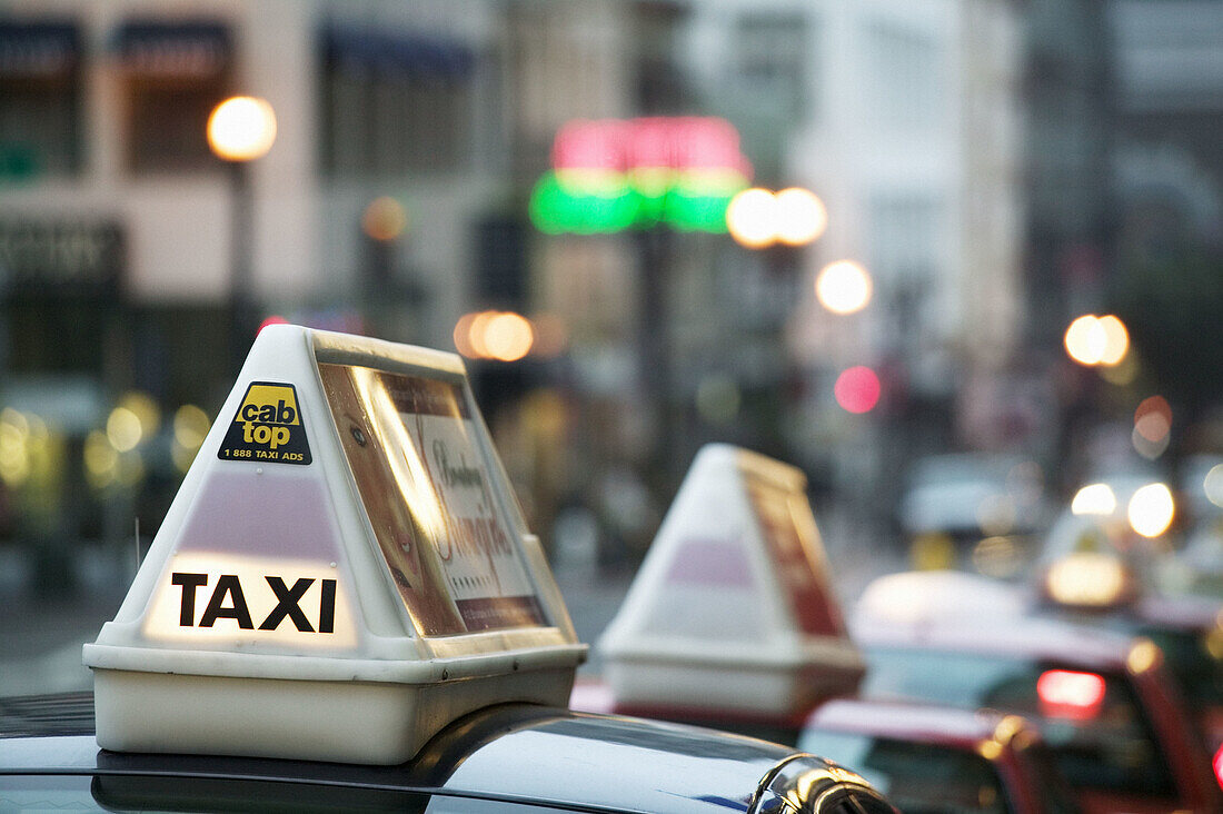Taxi cab in San Francisco. California, USA