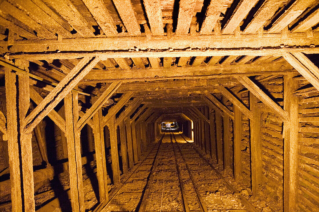 Interior of a gold mine in Empire Mine State Historic Park. Grass Valley. California, USA