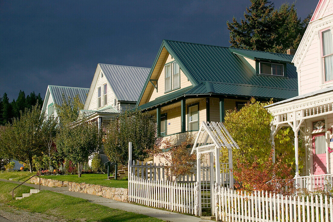 Houses of town, site of TV s Northern Exposure show. Roslyn. Washington, USA