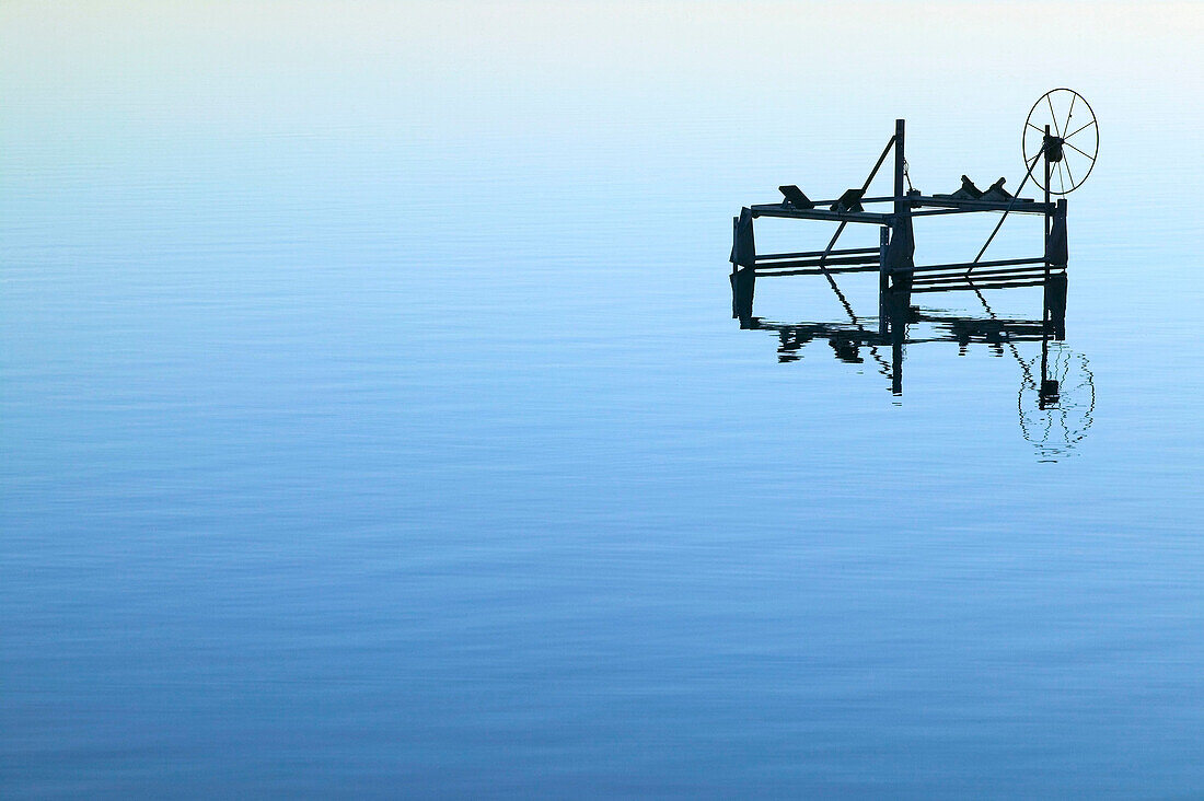 Lake Monona boat dock in morning. Madison. Wisconsin, USA