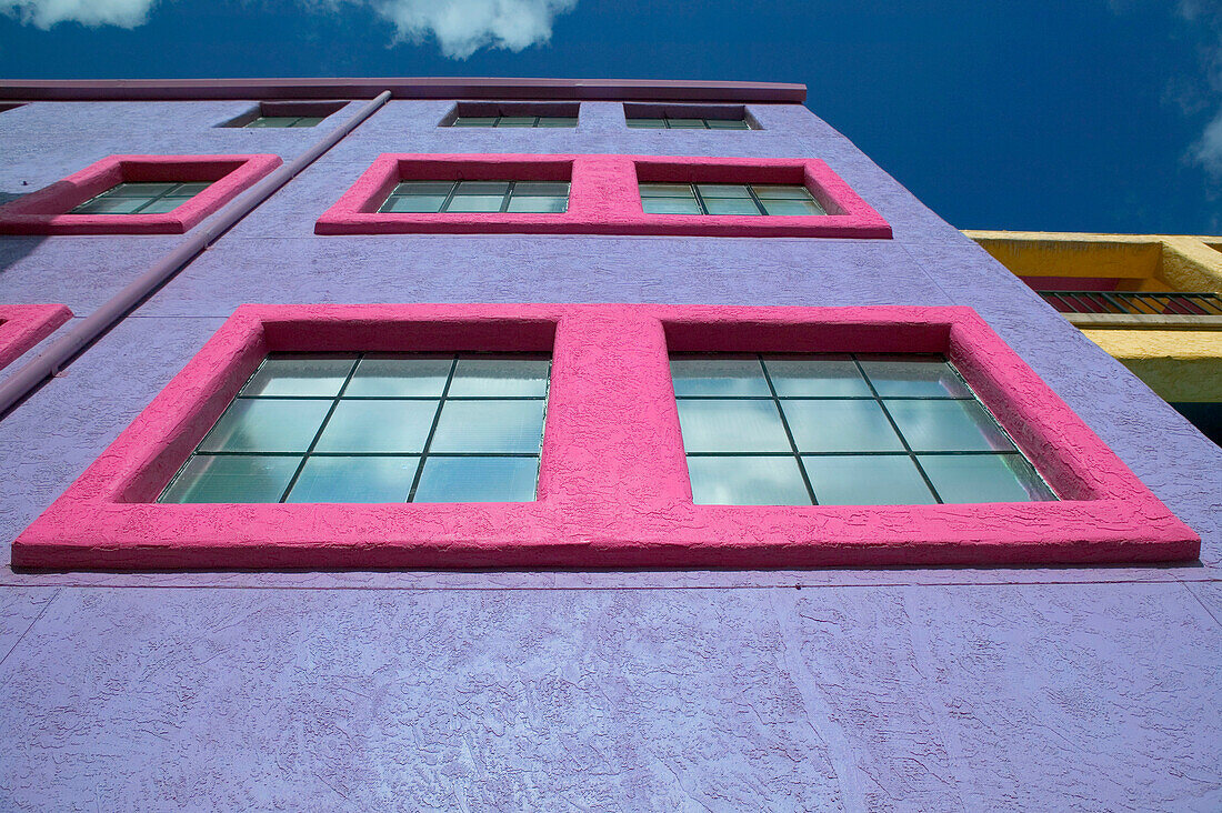 La Placita complex colourful building detail, downtown Tucson. Arizona, USA