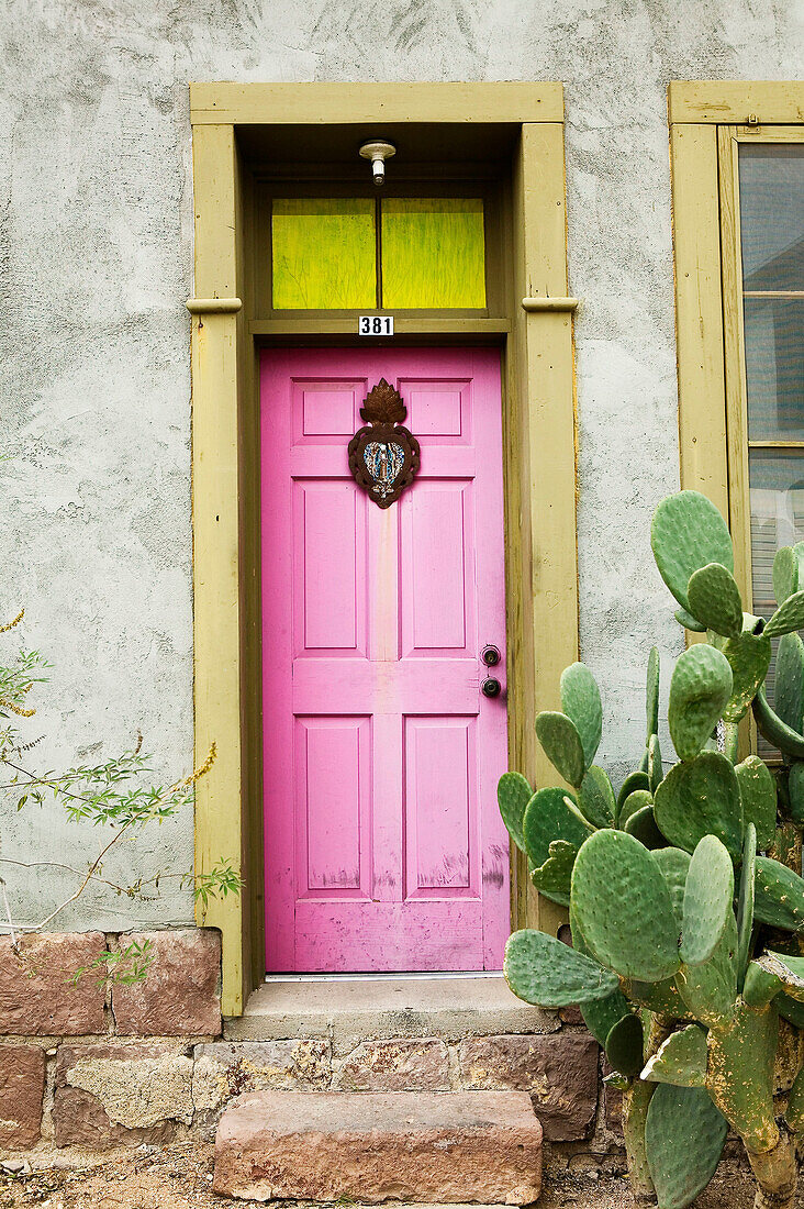 House detail in Presidio historic district. Tucson. Arizona, USA