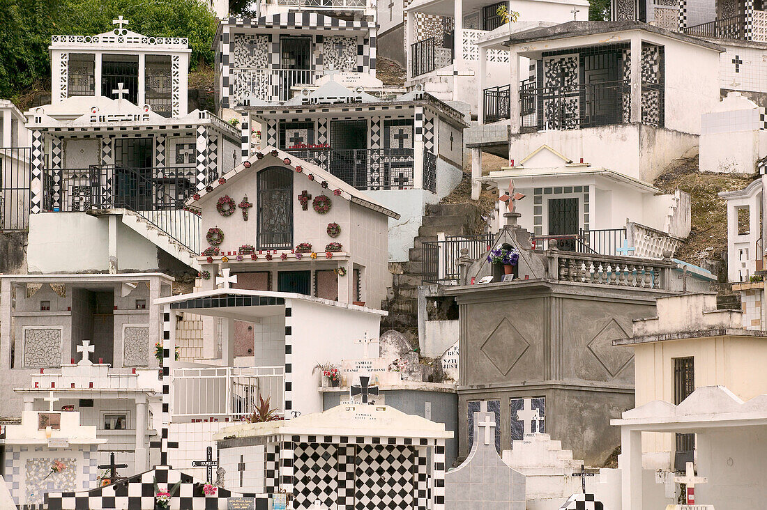 French West Indies (FWI), Guadeloupe, grande terre , Morne a l Eau Island, Morne a l Eau: Guadeloupe s Most elaborate Cemetery