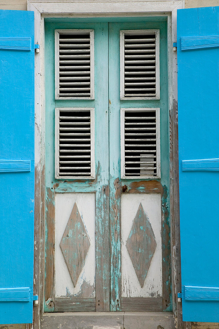 French West Indies (FWI), Guadeloupe, Les-Saintes Islands, Terre-de-Haut: Bourg Des Saintes- Architectural Detail