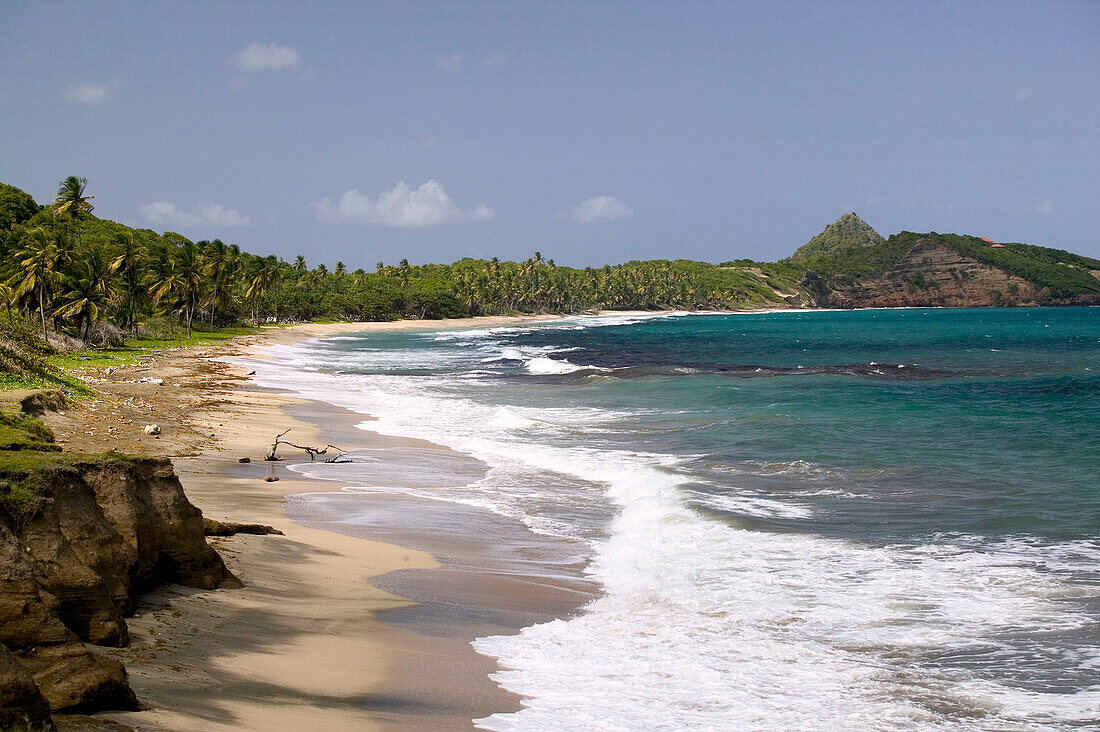 Grenada, East Coast, Grenada Bay: View of Bathways Beach