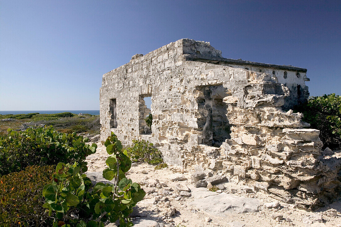 Turks & Caicos, Salt Cay Island, Balfour Town: Historic Former World s Greatest Producer of Salt: Ruins of Government House, Taylor Hill
