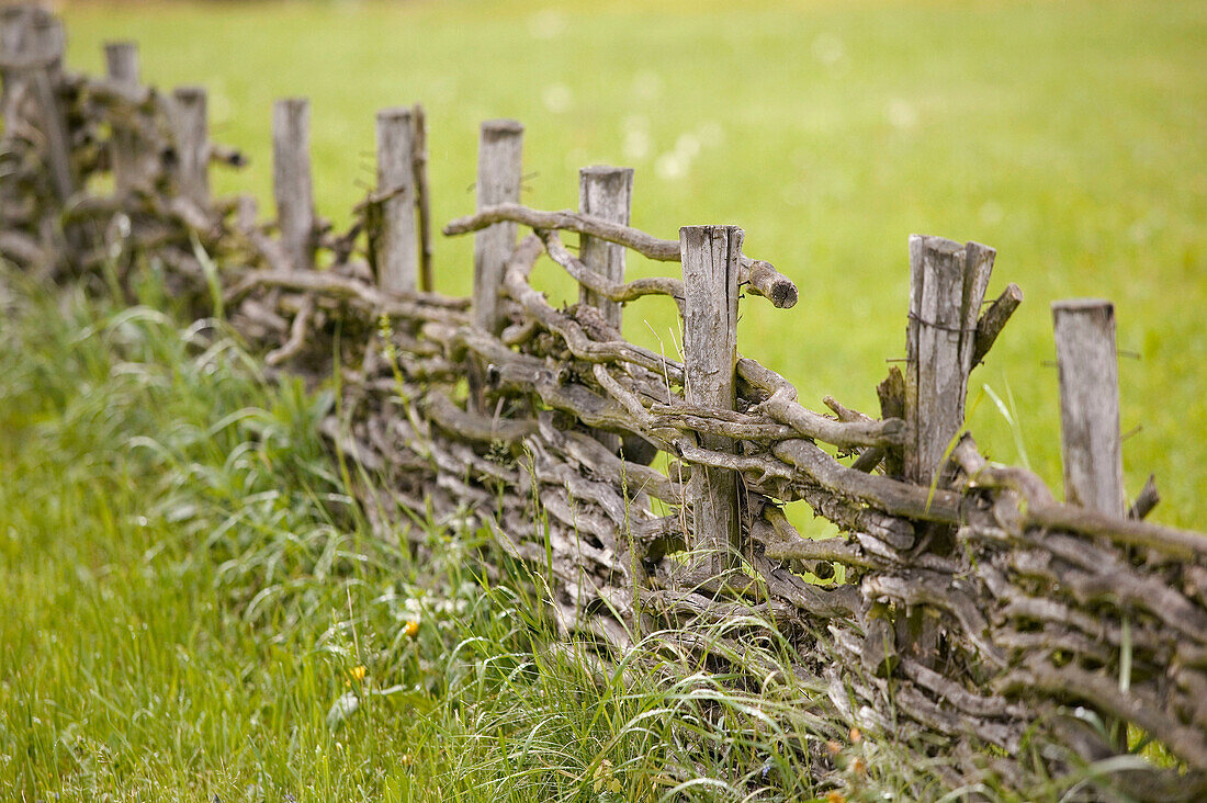 Wood fence. Open air museum. Vas Museum Village. Szombathely. Western Transdanubia. Hungary. 2004.