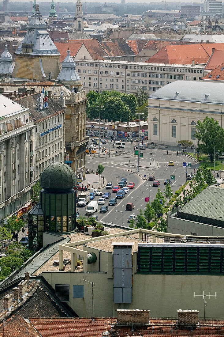 Deak Ferenc ter (Square) from St. Stephen s Basilica. Budapest. Hungary. 2004.