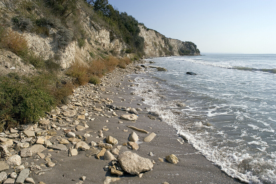 Beach near Balchik, Black Sea coast. Bulgaria