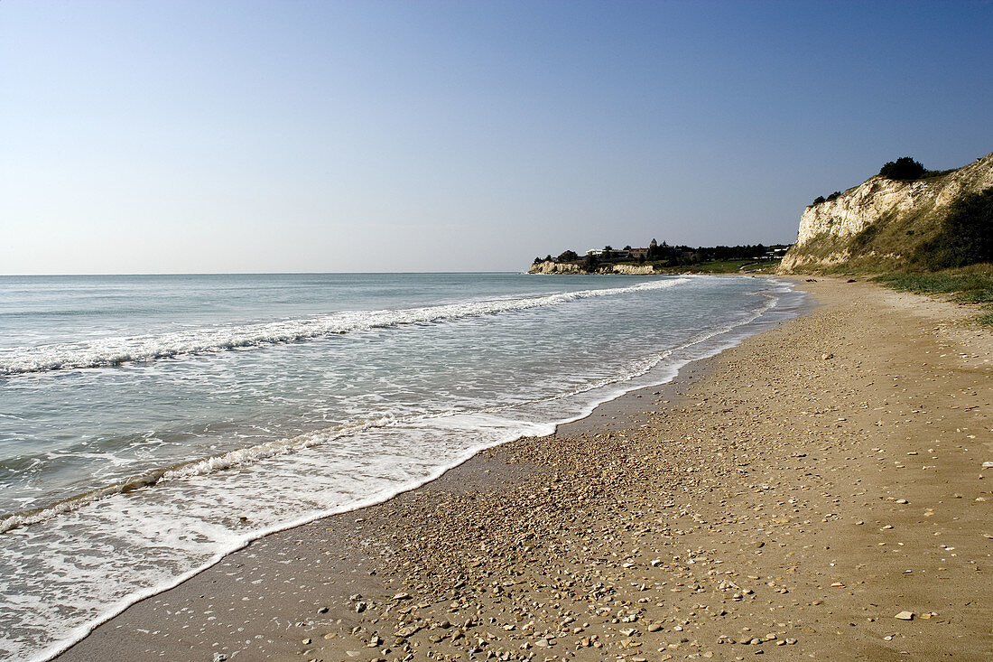 Beach near Balchik, Black Sea coast. Bulgaria