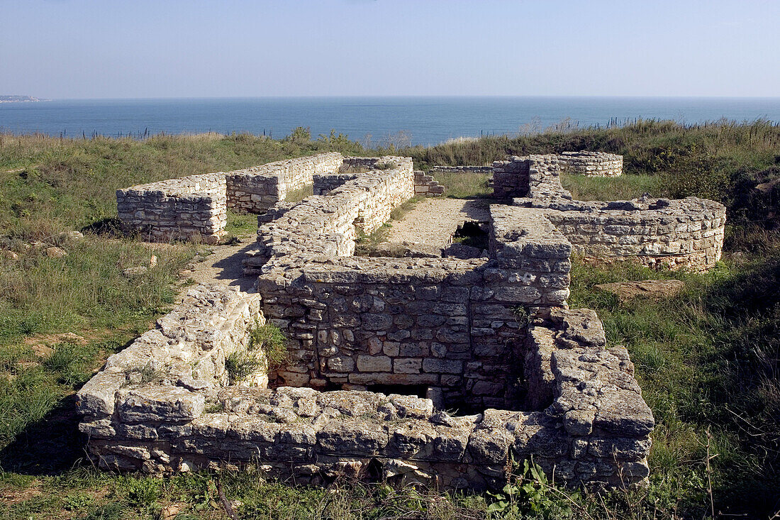 8th century citadel, Kaliakra headland, Black Sea coast. Bulgaria