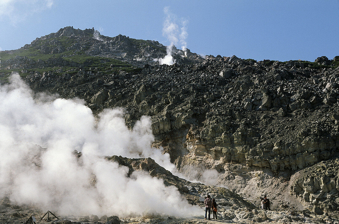 Iozan (Sulfur Mountain), Akan National Park. Hokkaido, Japan