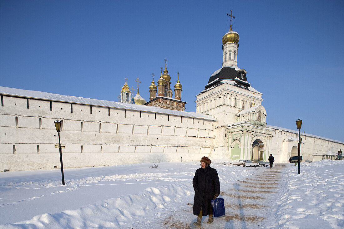 Red or Fine Gate, 16th-19th century, Fortification wall. Holy Trinity-St. Sergius Lavra (monastery), Sergiyev Posad. Golden Ring, Russia