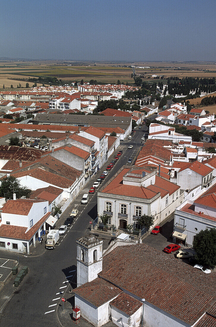 View on Beja from the keep of castle. Portugal
