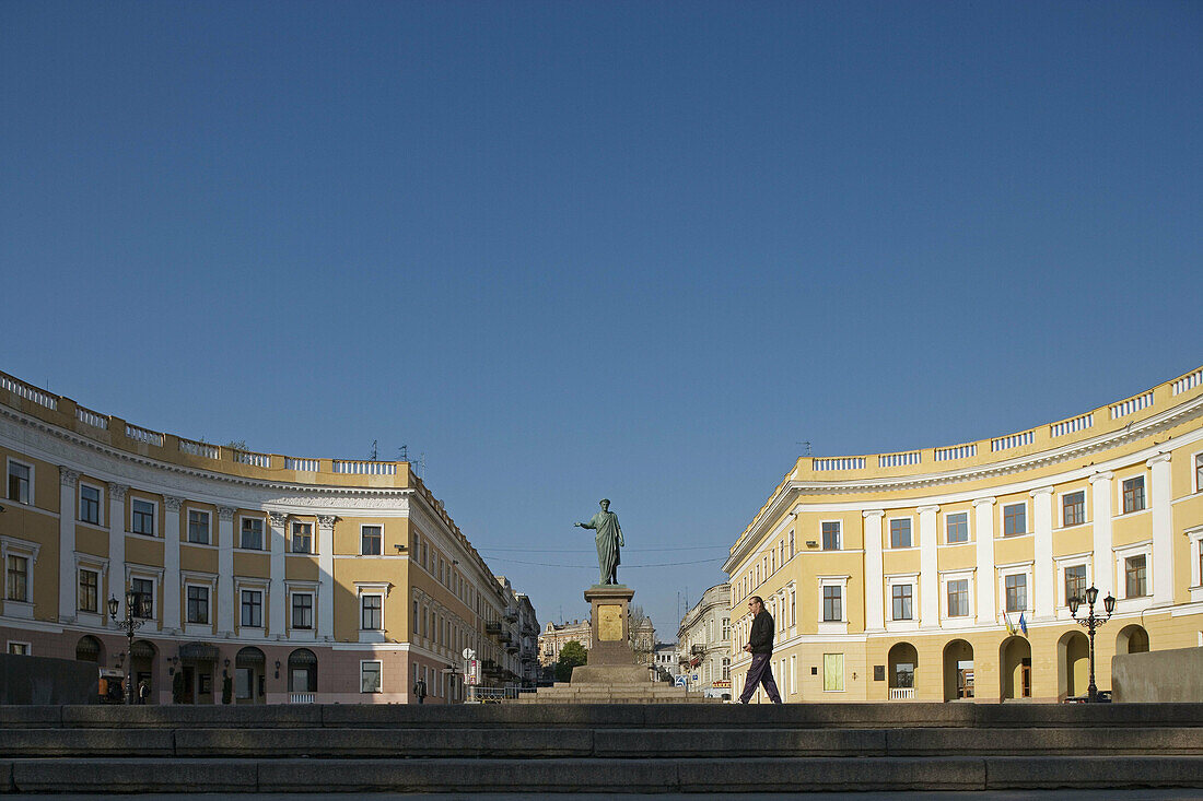 Monument to the Duc de Richelieu at Primorski boulevard, Odessa. Ukraine