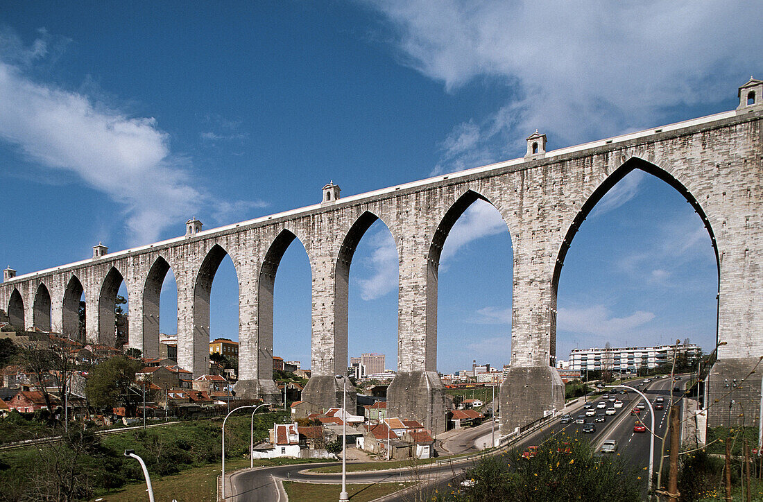 Aguas Livres aqueduct (1748), Lisbon. Portugal