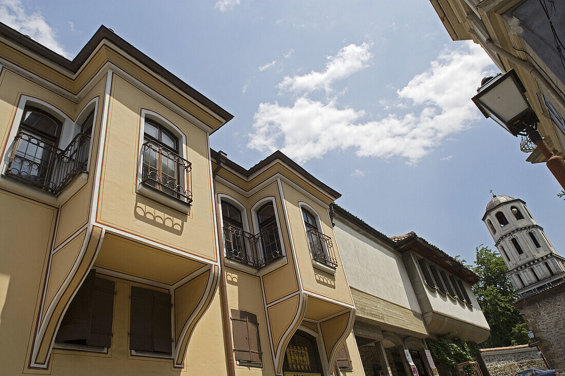 Plovdiv, old town, traditional houses. Bulgaria.