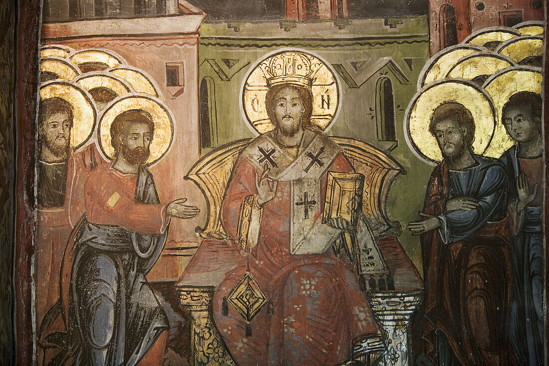 The church of St. Archangels Michael and Gavrail, XVIth century, frescos. Arbanassi. Bulgaria.