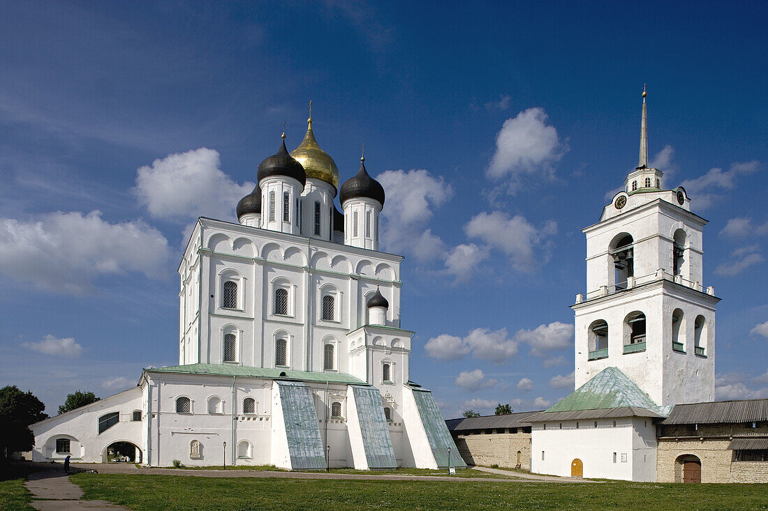 Holy Trinity cathedral, 1699, bell tower. Kreml. Pskov. Russia.