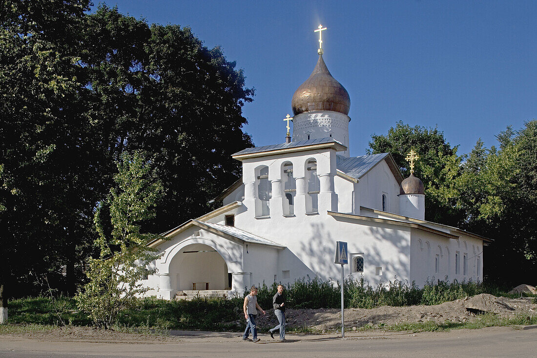 Resurrection Church from Stadishche, 1532. Pskov. Russia.