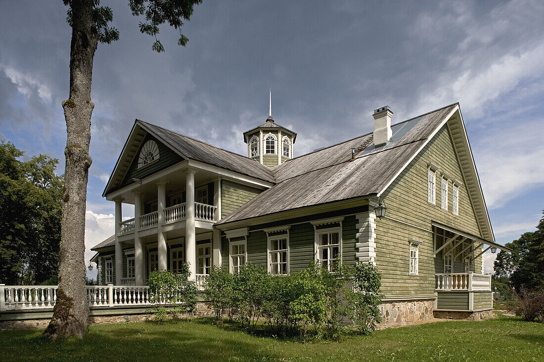 Domain of Alexander Pushkin family, wooden estate. Pietrovskoye. Pushkinskie Gory. Russia.