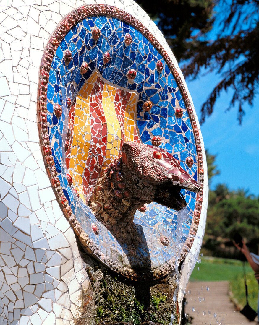 Park Güell by Gaudi, Barcelona. Catalonia, Spain