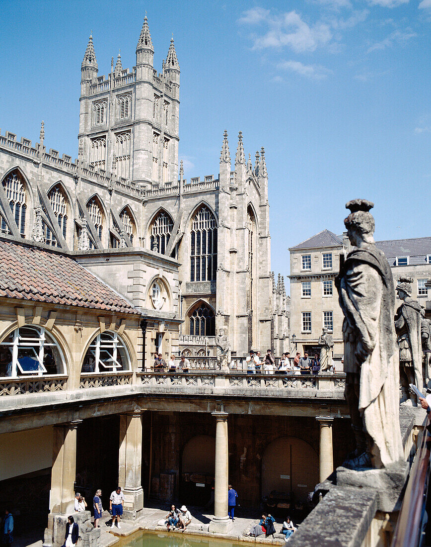 Roman bath. Bath, Avon, England, UK