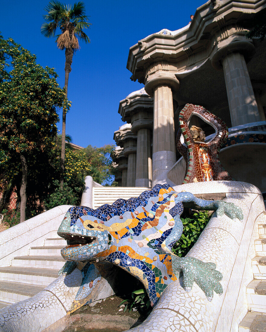 Güell Park, by Gaudí. Barcelona. Spain