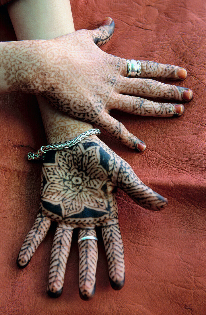 Henna tattoo. Morocco
