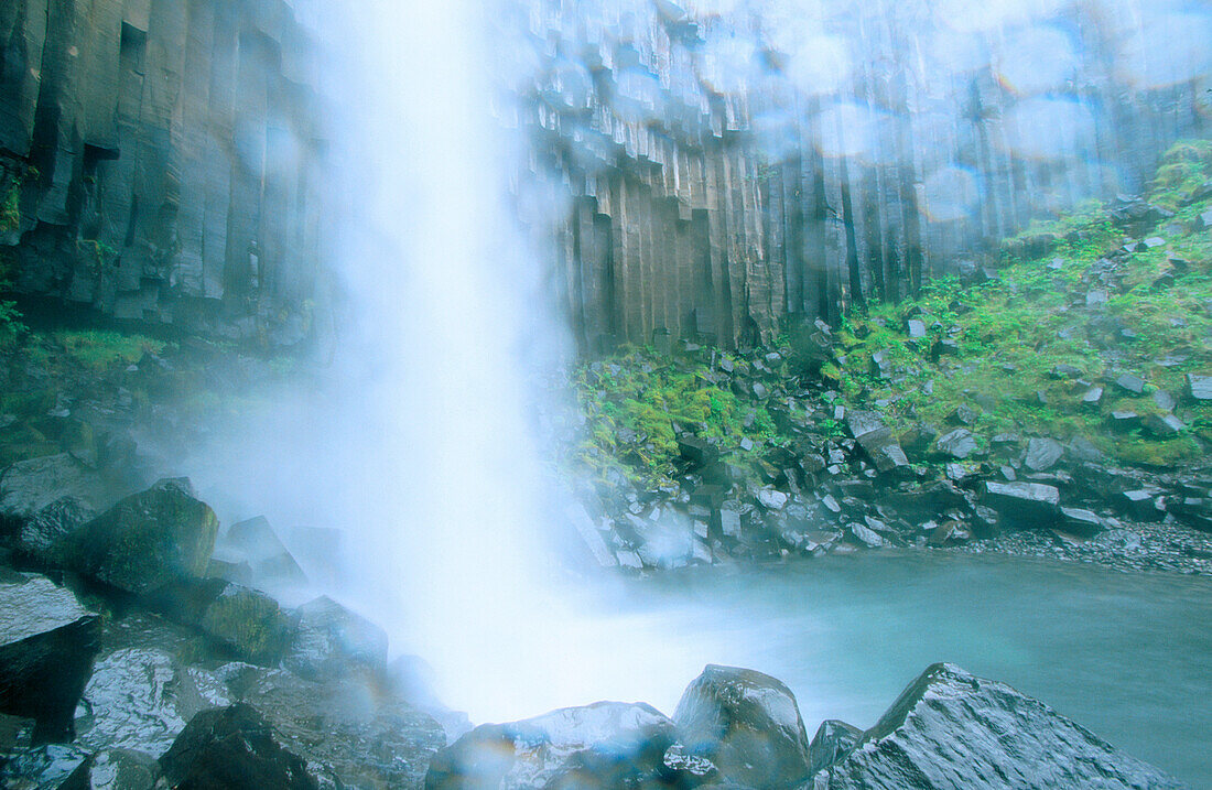Svartifoss waterfall. Skaftafell National Park. Iceland