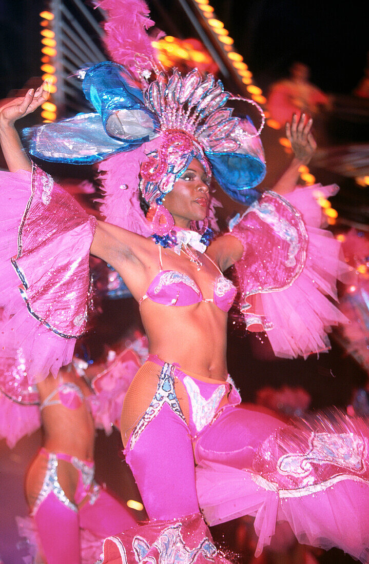 Cuban mulatto woman dancer. Cabaret Tropicana. Havana. Cuba