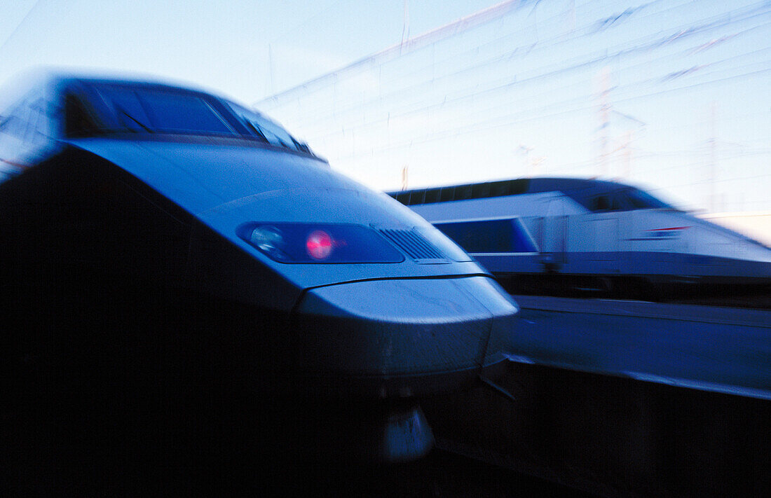 TGV (Hochgeschwindigkeitszug). Hendaye. Frankreich (spanisch-französische Grenze)