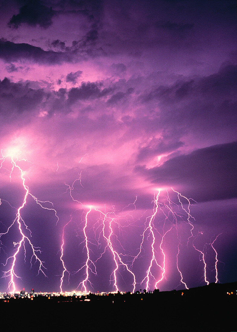  Anger, Bolt, Bolts, Cloud, Clouds, Color, Colour, Danger, Electric power, Electricity, Energy, Exterior, Hazard, Light, Lightning, Meteorology, Natural phenomena, Natural phenomenon, Nature, Night, Nighttime, Outdoor, Outdoors, Outside, Power, Rage, Scen