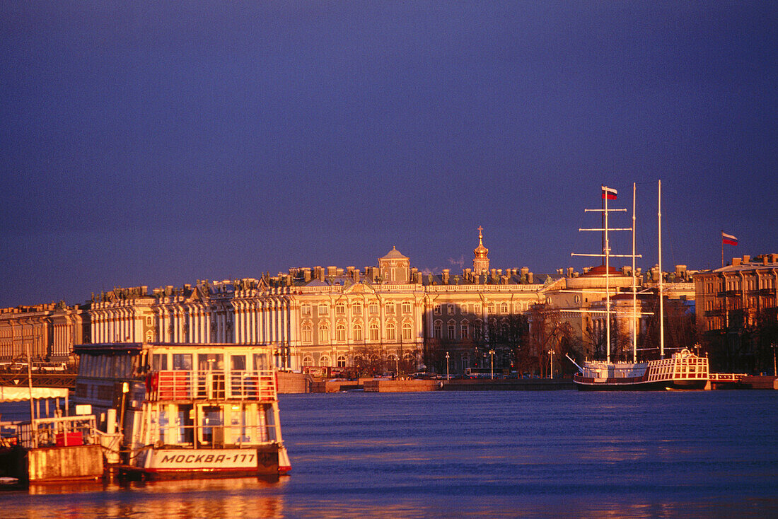 Hermitage Museum and Neva River. St. Petersburg. Russia