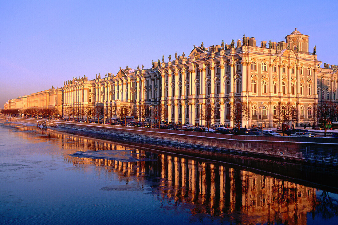 Hermitage Museum and Neva River. St. Petersburg. Russia