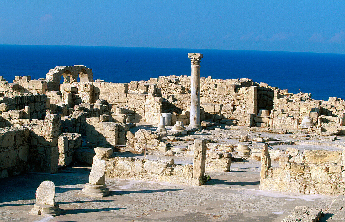 Early Christian basilica at Kourion archeological site. Cyprus