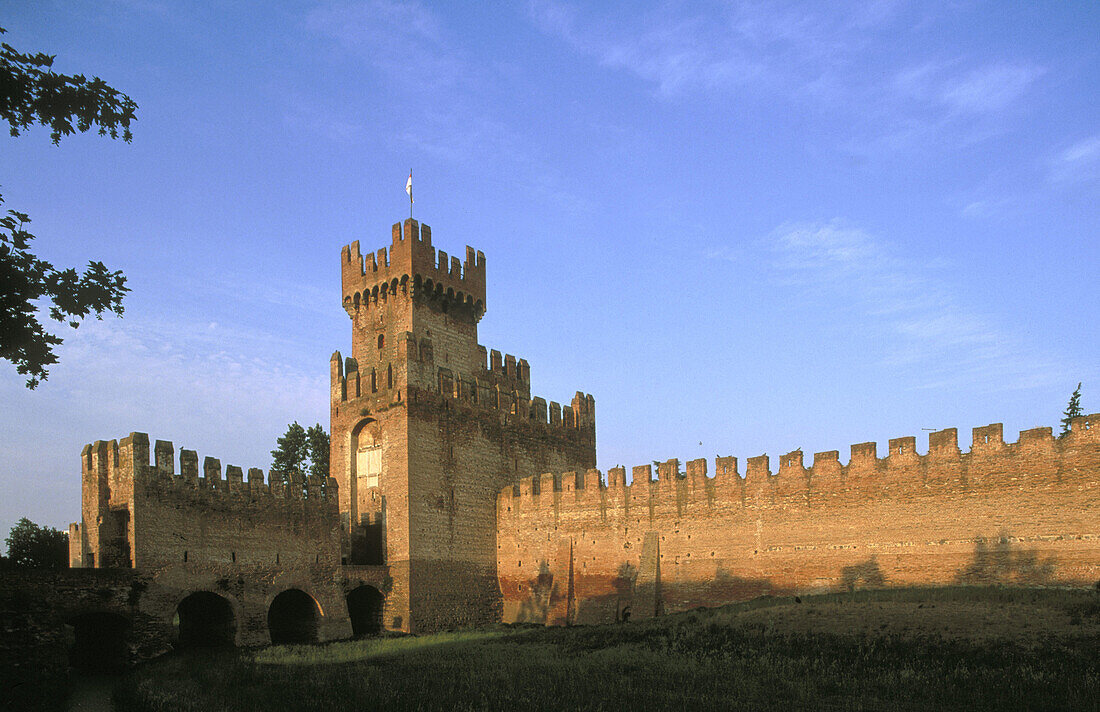 Montagnana defensive walls. Veneto, Italy