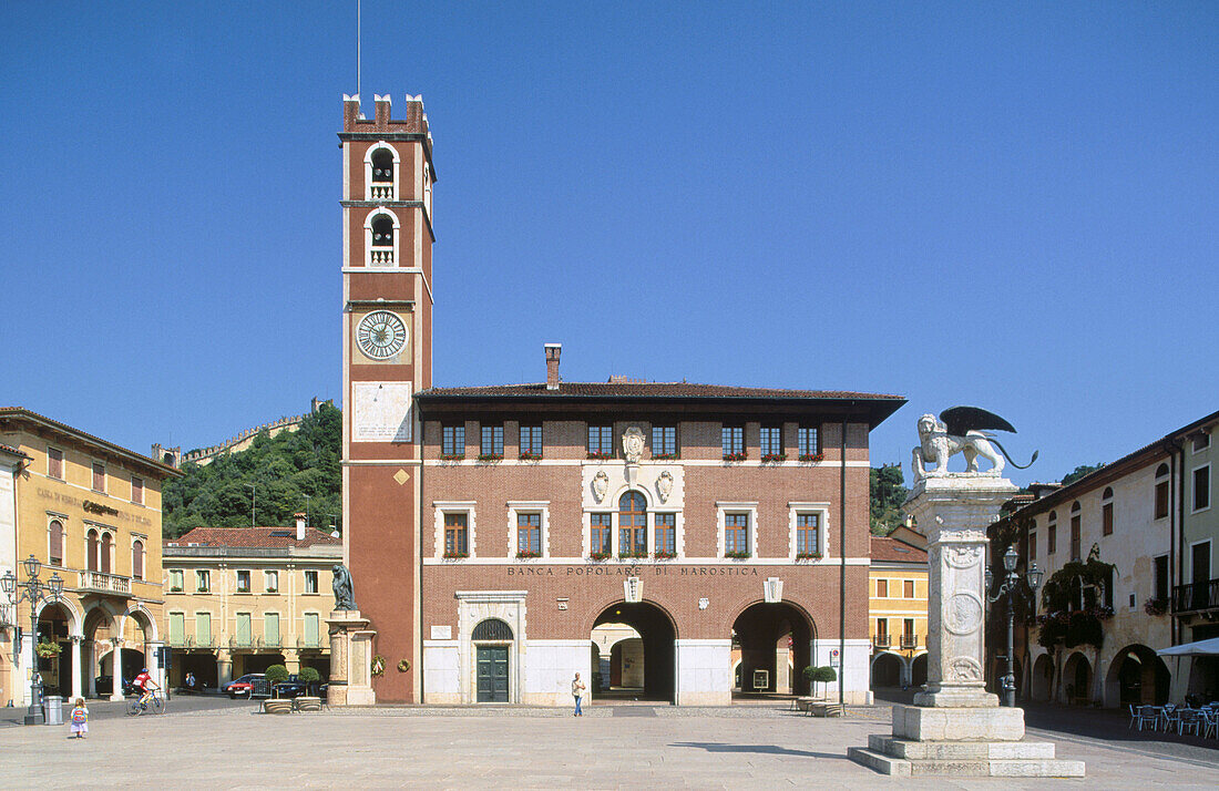 Piazza Castello in Marostica. Veneto, Italy