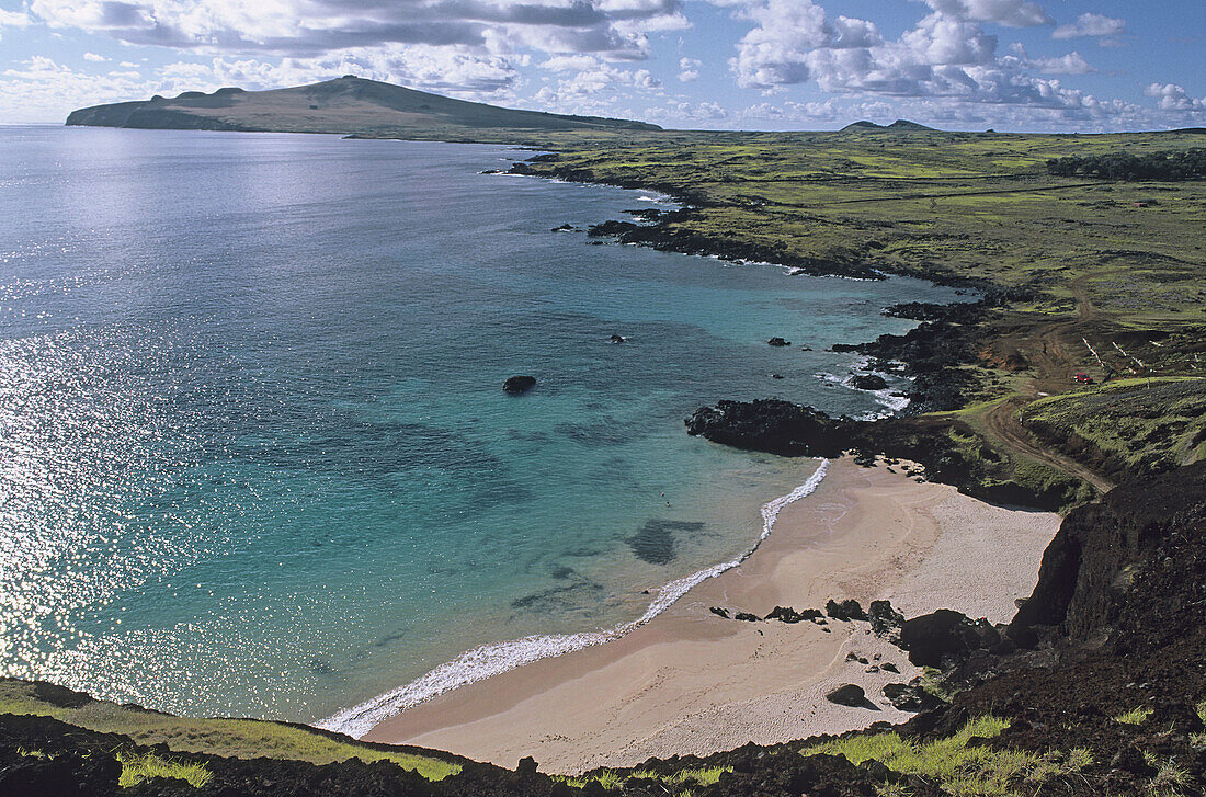 Ovahe beach. Easter Island. Chile.